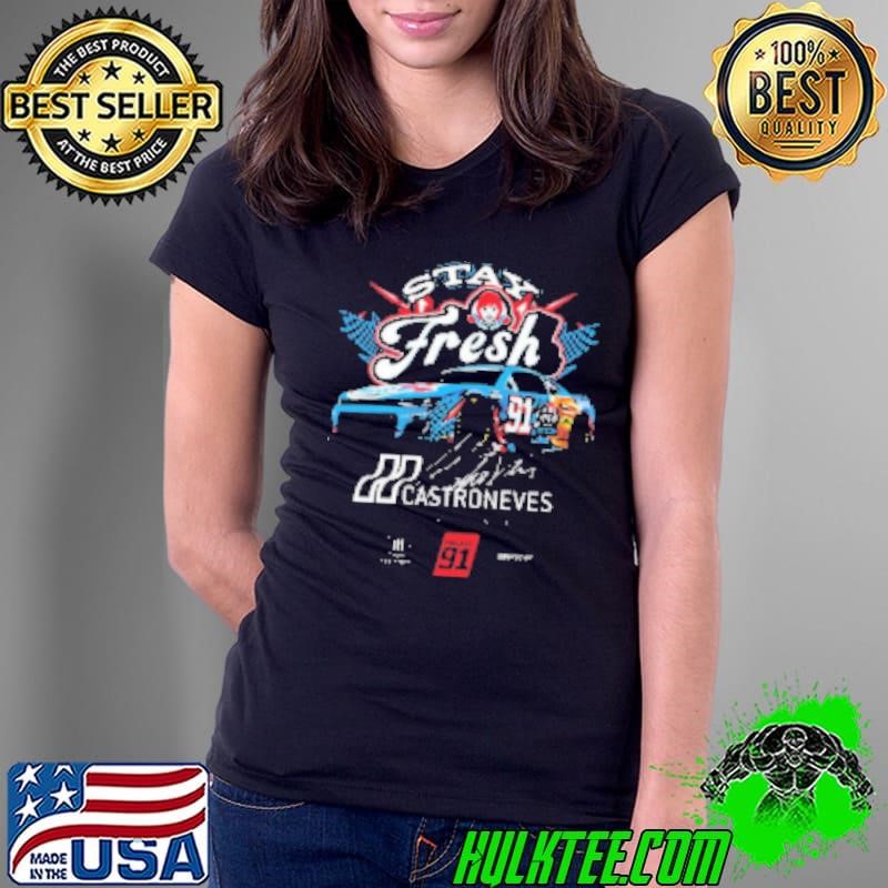Stay Fresh Castroneves II XVI MMXXV Project 91 NASCAR 2025 Signature Ladies Tee