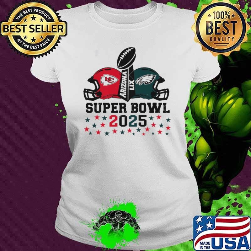Super Bowl 2025 Chiefs vs Eagles Arizona LIX Ladies tee