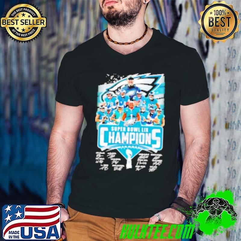 Super Bowl LIX Championsons Philadelphia Eagles signatures Shirt