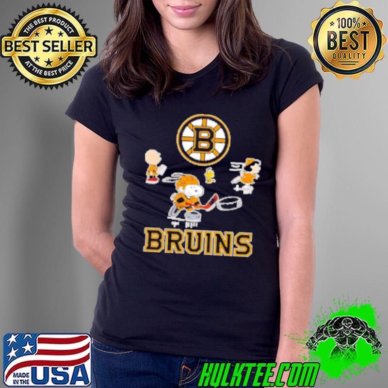 The Peanuts Boston Bruins hockey Ladies Tee