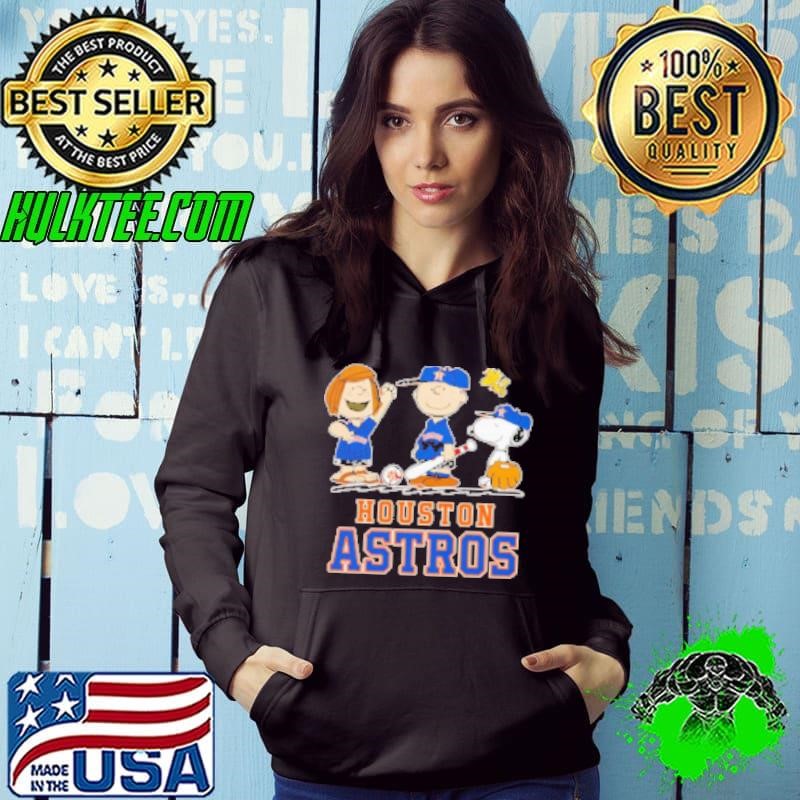 The Peanuts characters playing Houston Astros baseball Hoodie