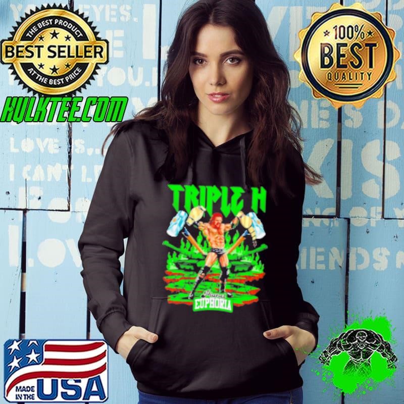 Triple H WWE Championship belt cartoon art Hoodie