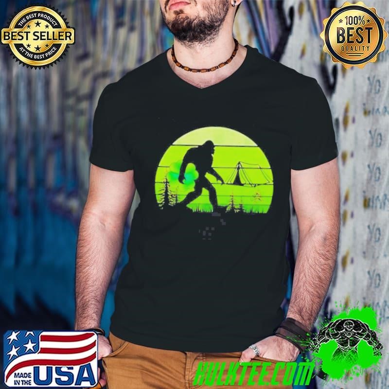 Bigfoot Lucky Irish Shamrock St Patricks Day Vintage Shirt