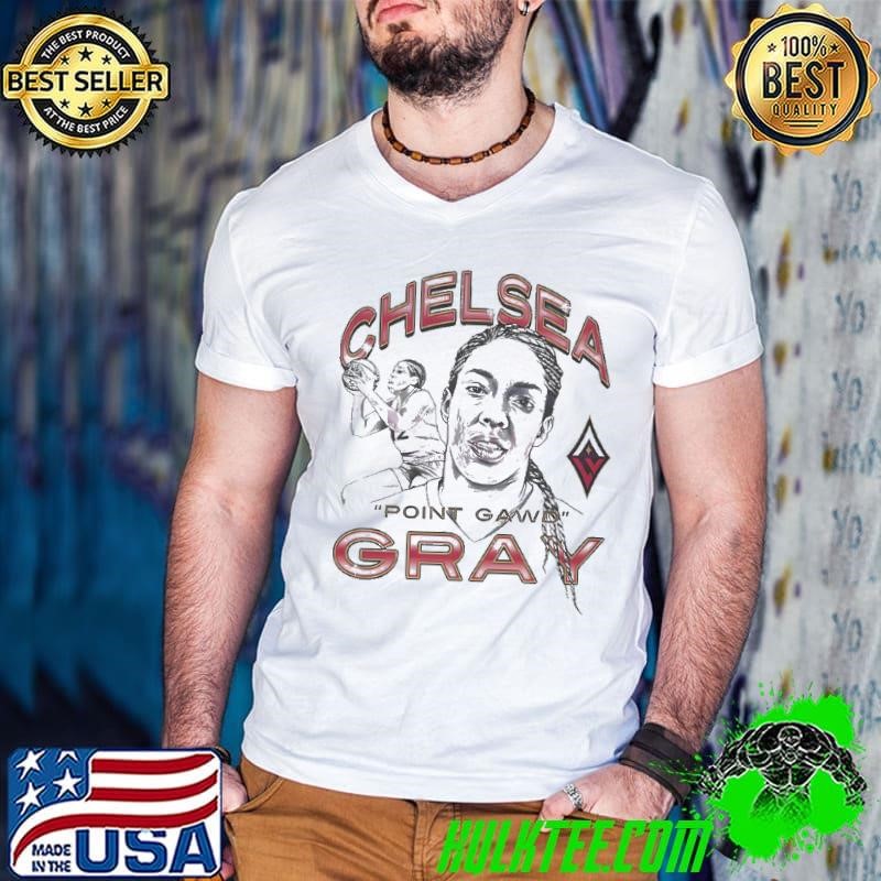 Chelsea Gray Las Vegas Aces Womens Basketball WNBA Poin Gawd Hand Drawn Portrait Shirt
