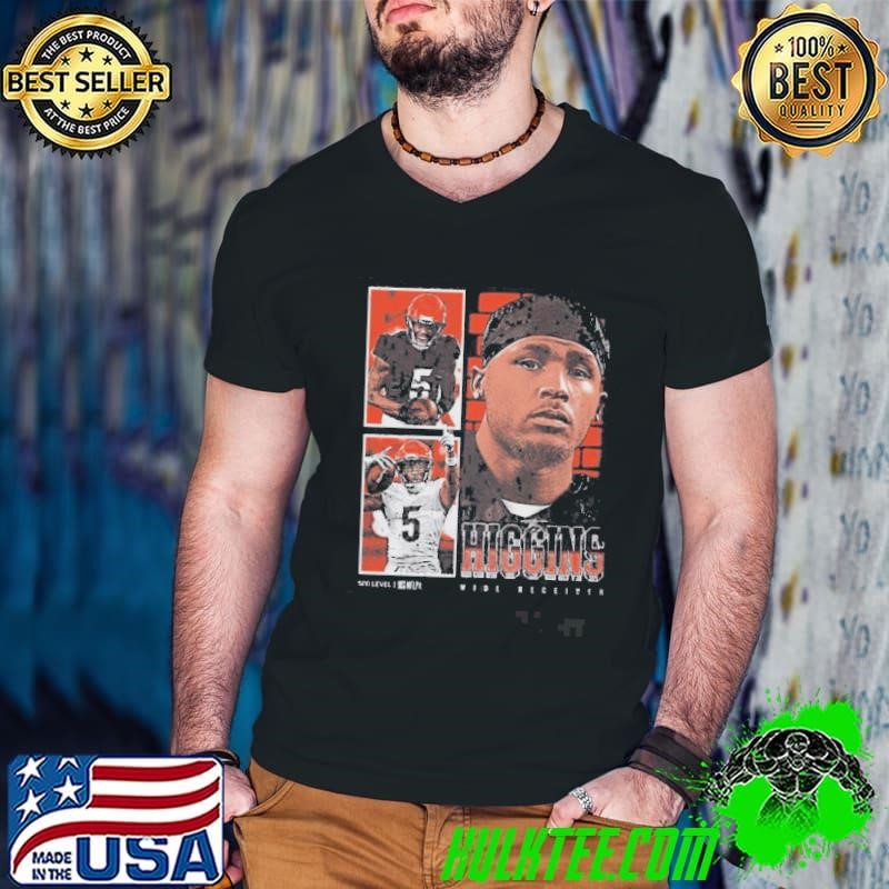Higgins Wide Receiver Cincinnati Bengals NFL Vintage Profile Signature 2025 shirt