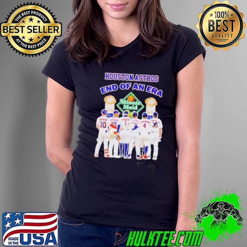 Houston Astros End Of An Era Minute Maid Signatures Ladies Tee