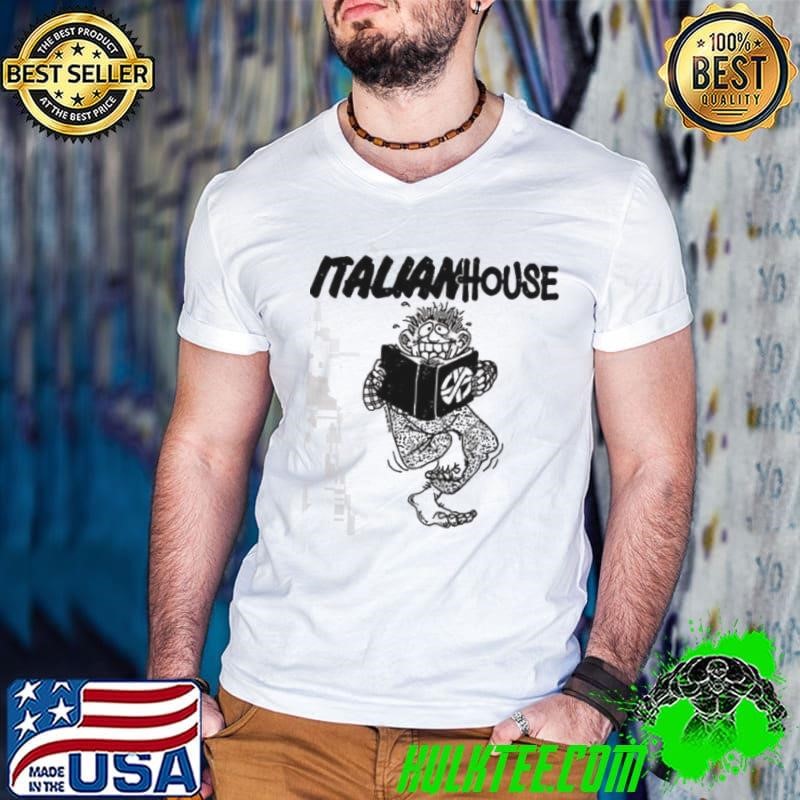 Italian House Cartoon Monster Reading Book shirt