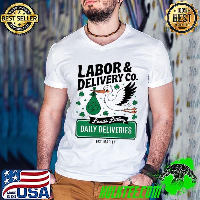 Labor And Delivery St Patrick's Day Lucky L&D Nurse Shamrock T-Shirt