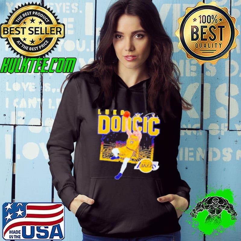 Luka Doncic Los Angeles Lakers signature shattered Hoodie