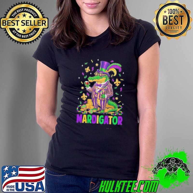 Mardigator Mardi Gras Alligator Costume Men Women Mardi Gras Shirt