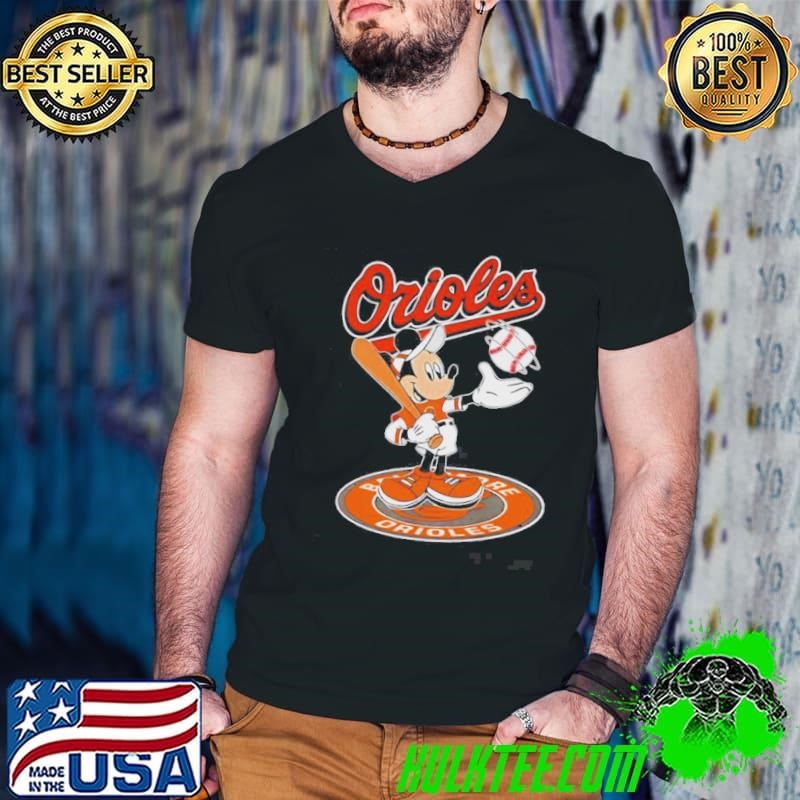 Mickey Mouse Baltimore Orioles Baseball Shirt