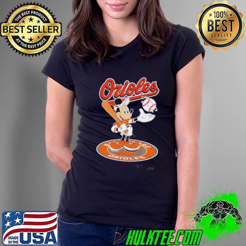 Mickey Mouse Baltimore Orioles Baseball Ladies Tee