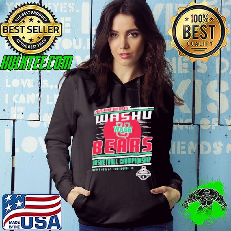 NCAA DIII Men’s Washu Bears basketball Championship 2025 Hoodie