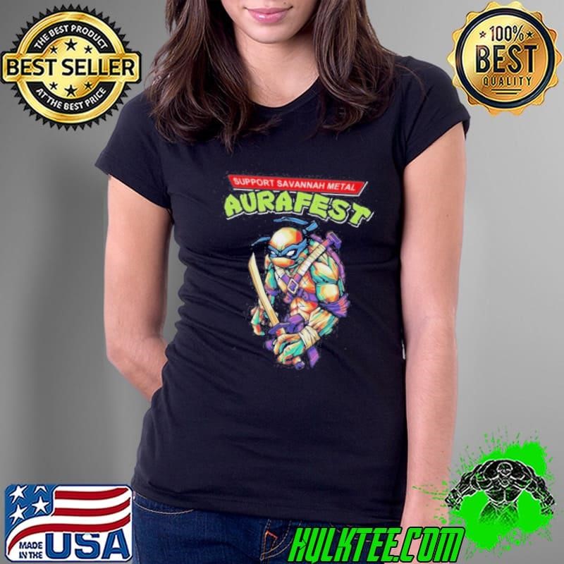 Ninja Turtles Support Savannah Metal Aurafest Ladies Tee