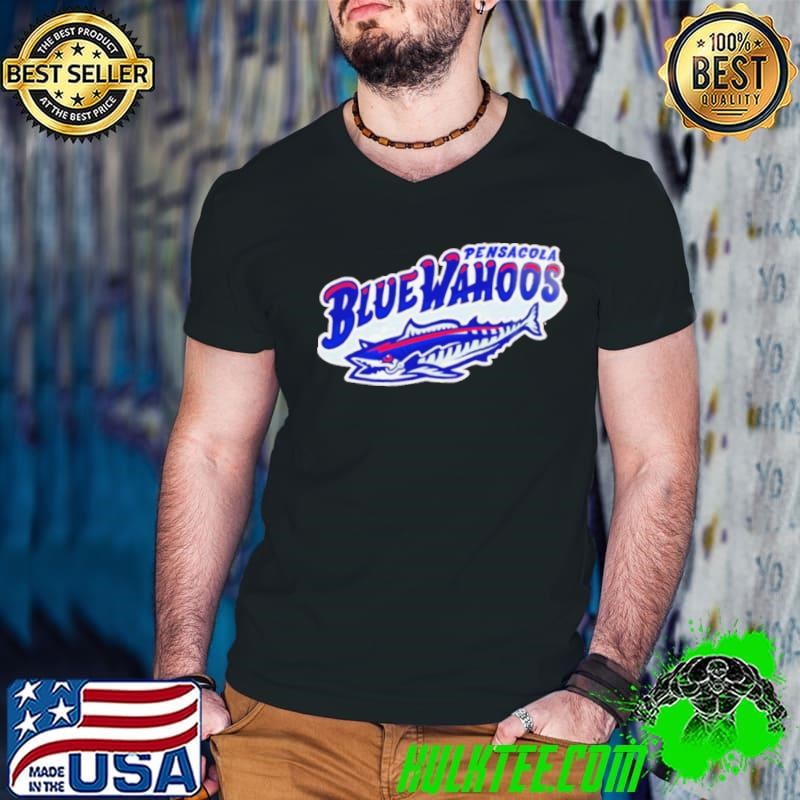 Pensacola Blue Wahoos Baseball Team Logo Guys V Neck