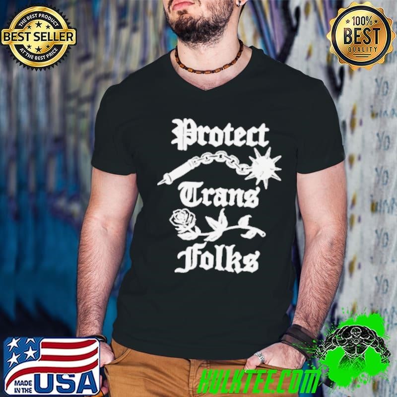 Protect Trans Folks Rose Guys V Neck