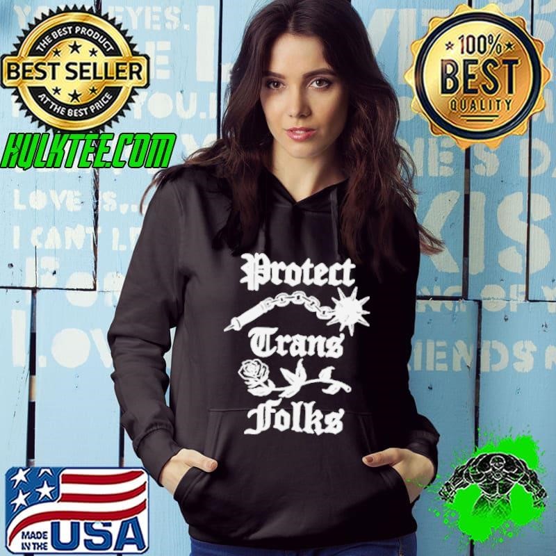 Protect Trans Folks Rose Hoodie