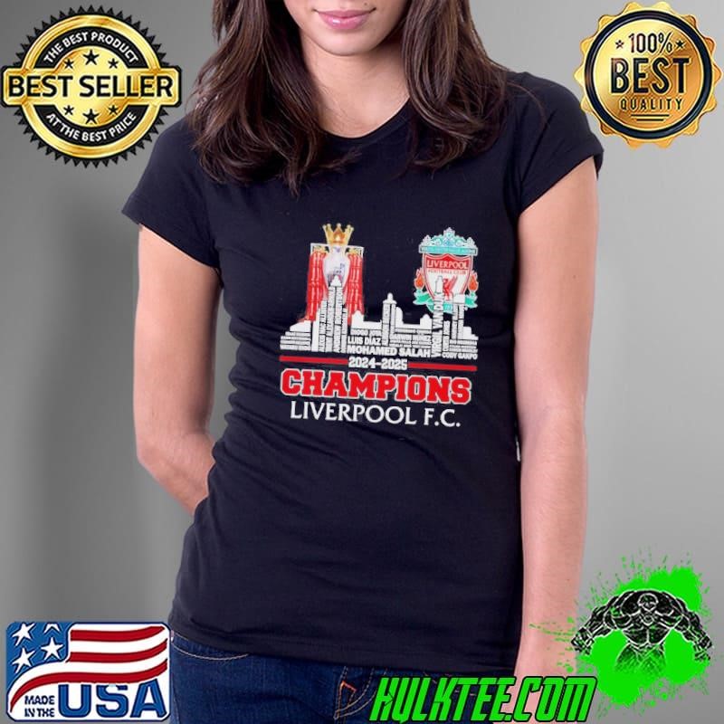 Skyline 2024 2025 Champions Liverpool FC Player Names Ladies Tee