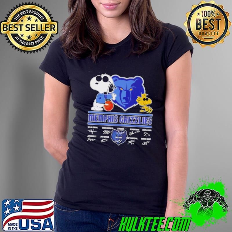 Snoopy And Woodstock Memphis Grizzlies Signatures Shirt