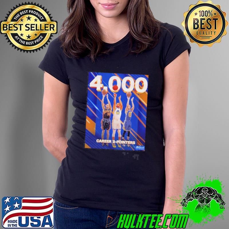 Stephen Curry Golden State Warriors 4000 Career 3-pointers Shirt