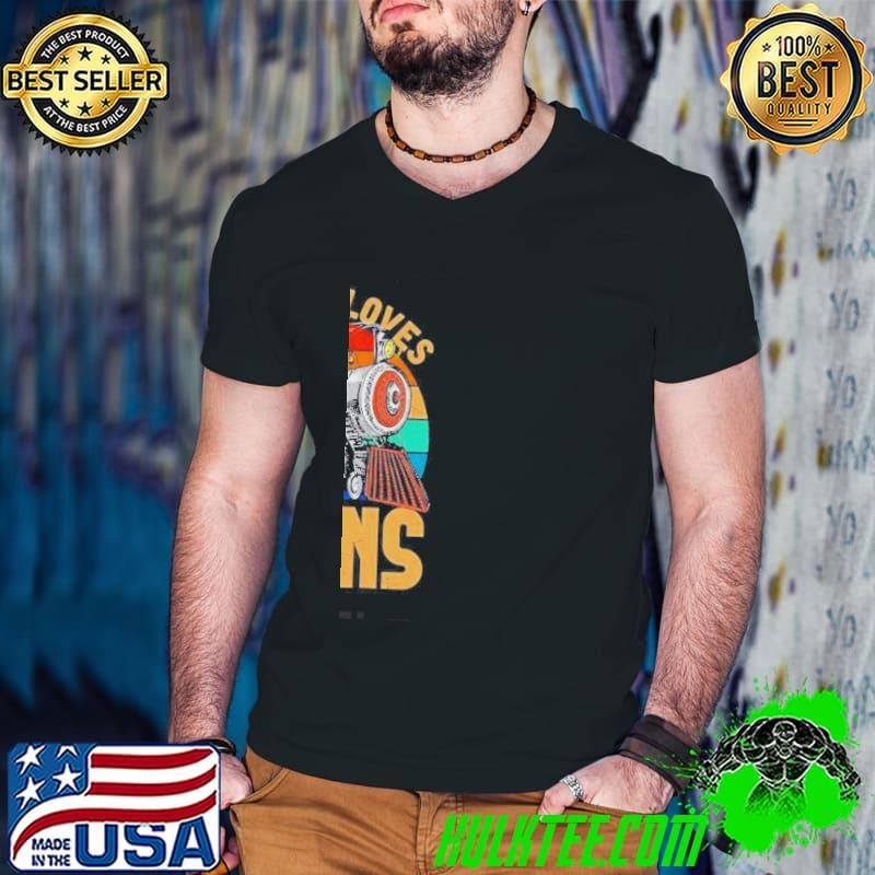 This Boy Loves Trains Train Railroad Guys V Neck