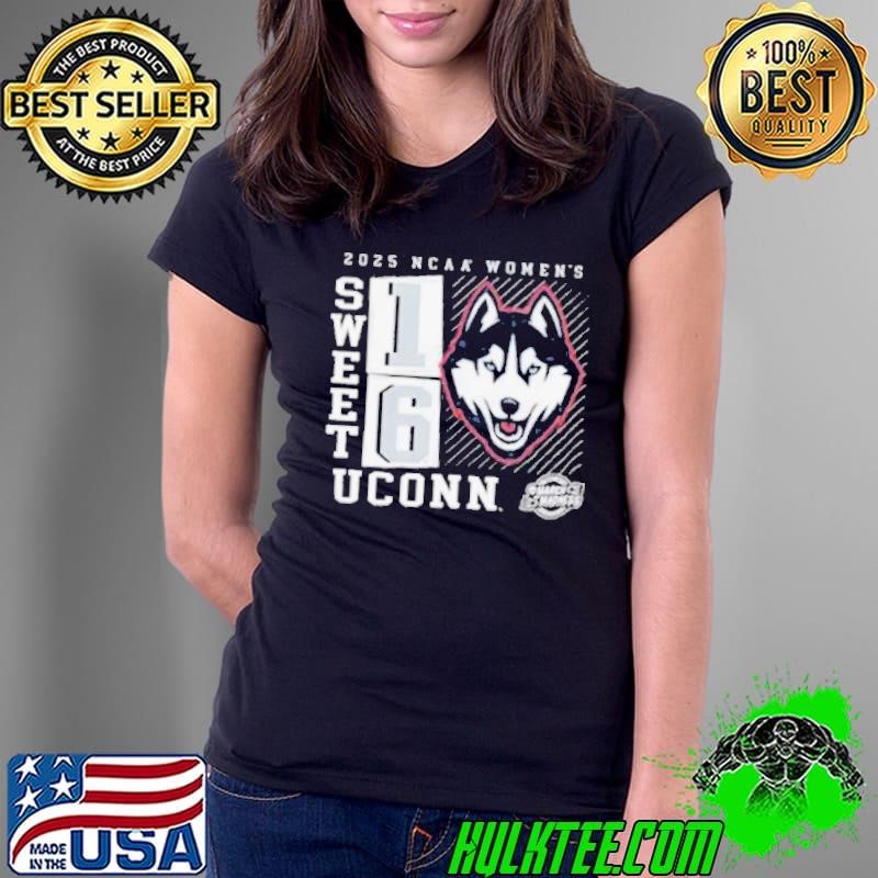 UConn Huskies 2025 NCAA Women’s Basketball Tournament March Madness Sweet 16 No Look Pass Ladies Tee