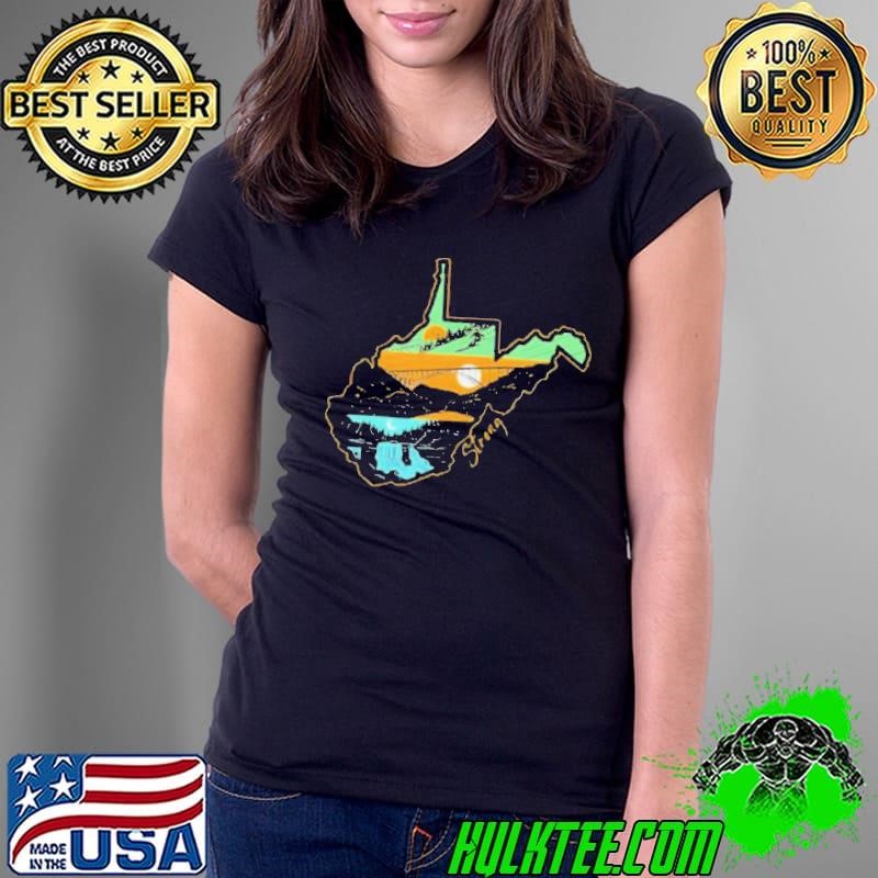 West Virginia strong take me home country roads print Ladies Tee