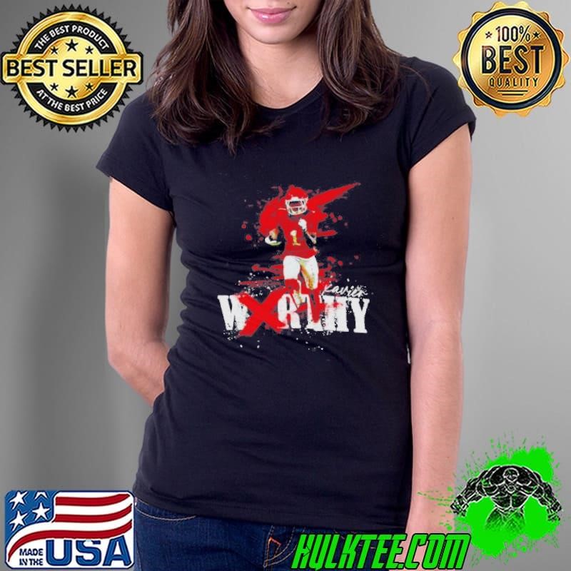 Xavier Worthy Kansas City Chiefs Splatter Ladies Tee