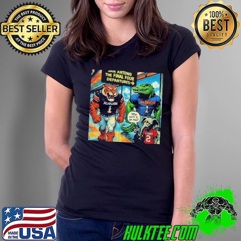 Auburn Tigers and Florida Gators The Final Four San Antonio April 2025 Ladies Tee