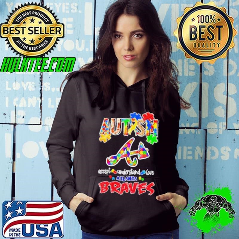 Autism accept understand love Atlanta Braves Hoodie