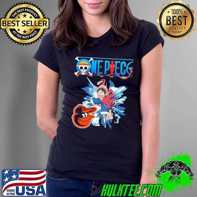 Baltimore Orioles One Piece Monkey D. Luffy Ladies Tee