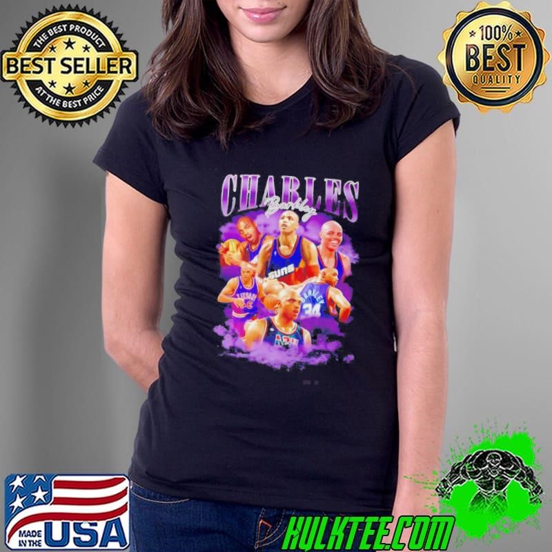 Charles Barkley Philadelphia 76ers Basketball Bootleg Ladies Tee
