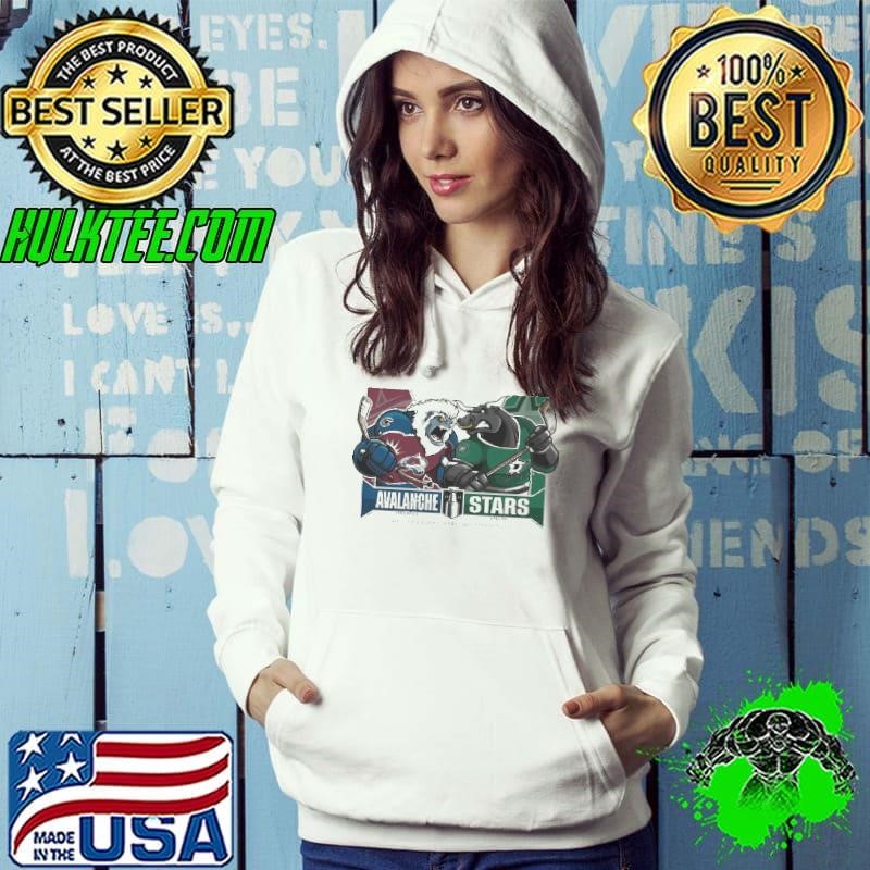 Colorado Avalanche Vs Dallas Stars 2025 Stanley Cup Playoffs Western Conference Quarter Finals Mascot shirt