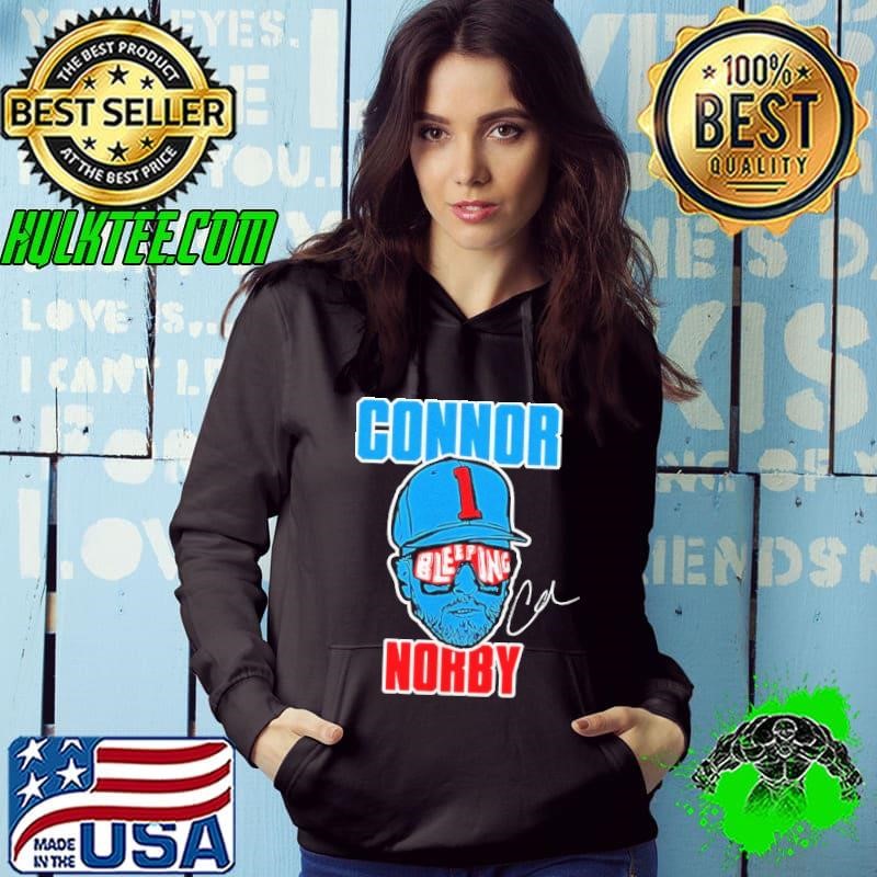 Connor bleeping Norby big face shirt