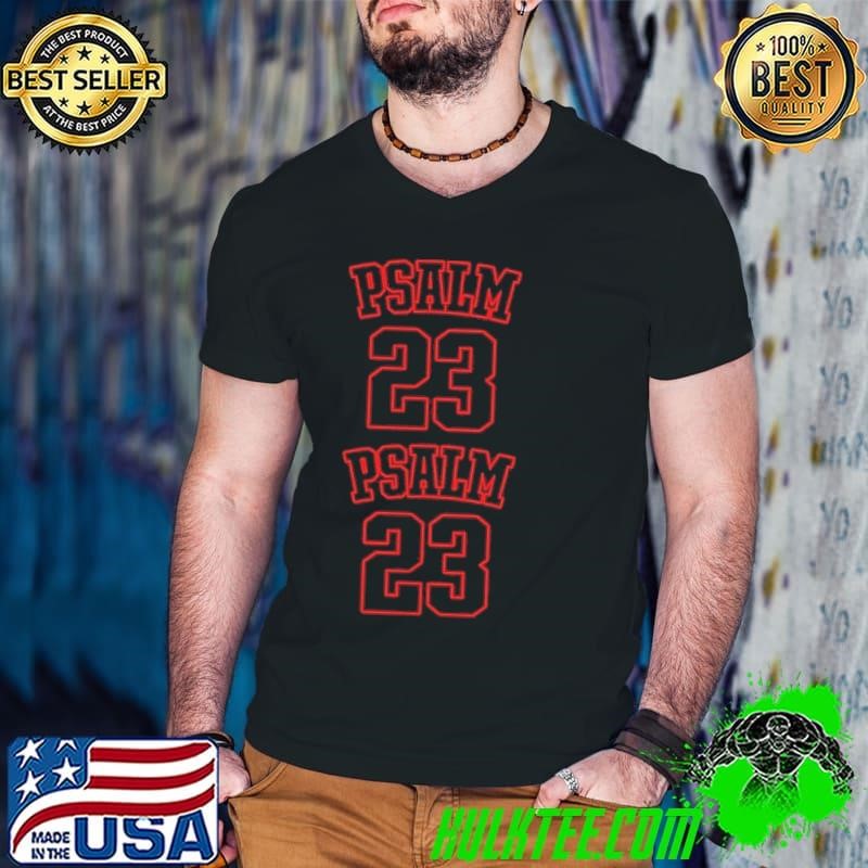 Damon Darling wearing Psalm 23 Psalm 23 Guys V Neck