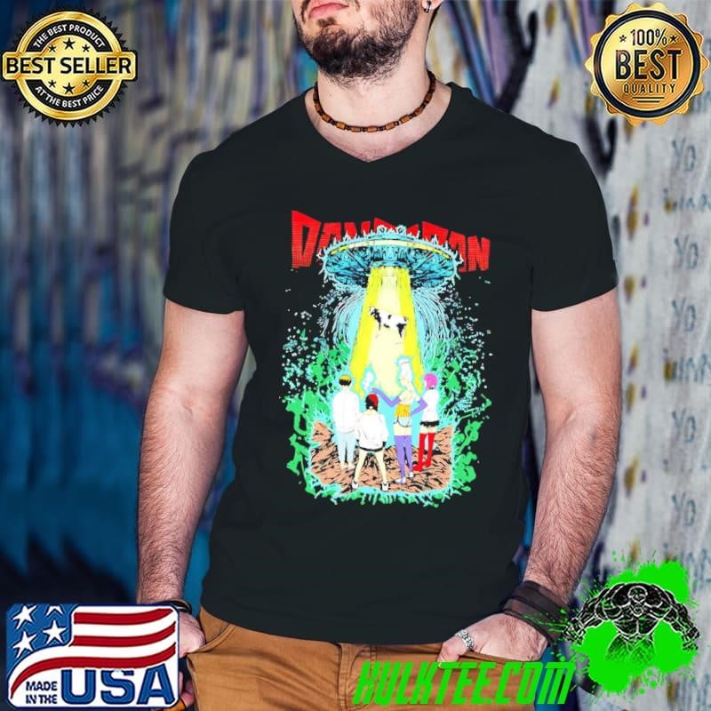 Dandadan cow abduction cartoon shirt
