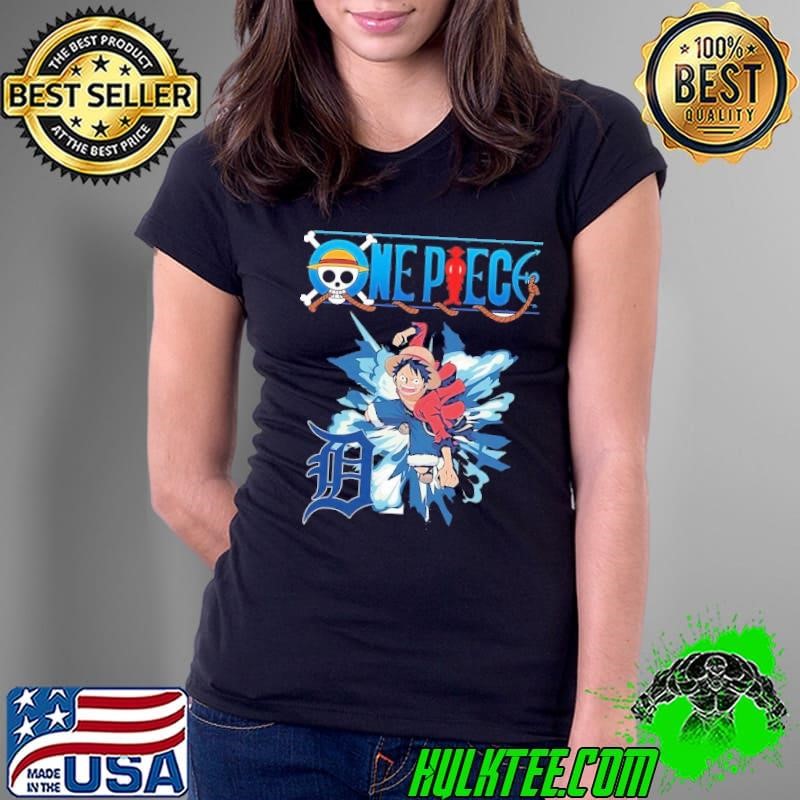 Detroit Tigers One Piece Monkey D. Luffy Ladies Tee