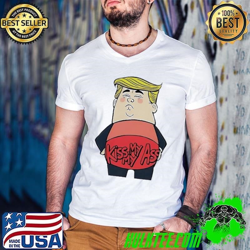 Donald Trump kiss my ass meme Guys V Neck