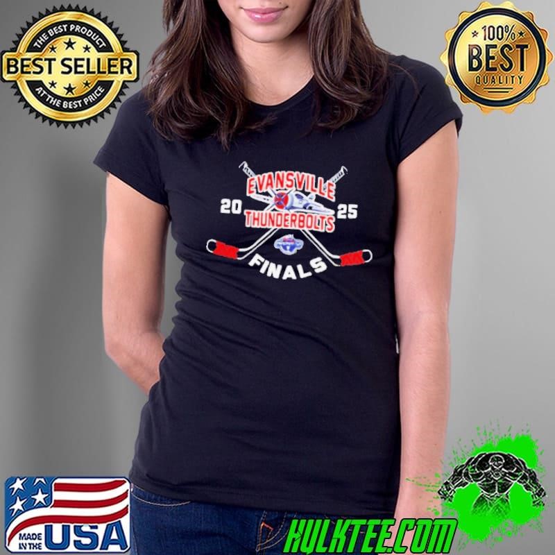 Evansville Thunderbolts 2025 SPHL President’s Cup Final Ladies Tee