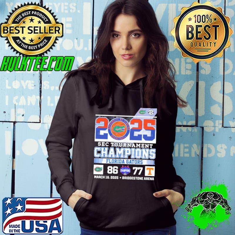 Florida Gators 86 77 Tennessee Vols 2025 SEC Tournament Champions Hoodie