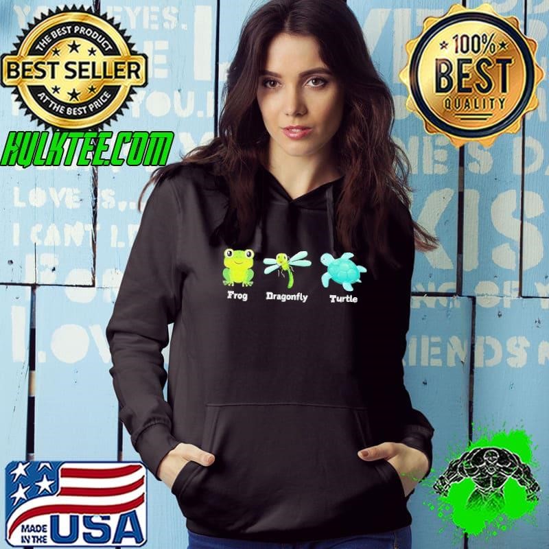 Frog dragonfly turtle shirt