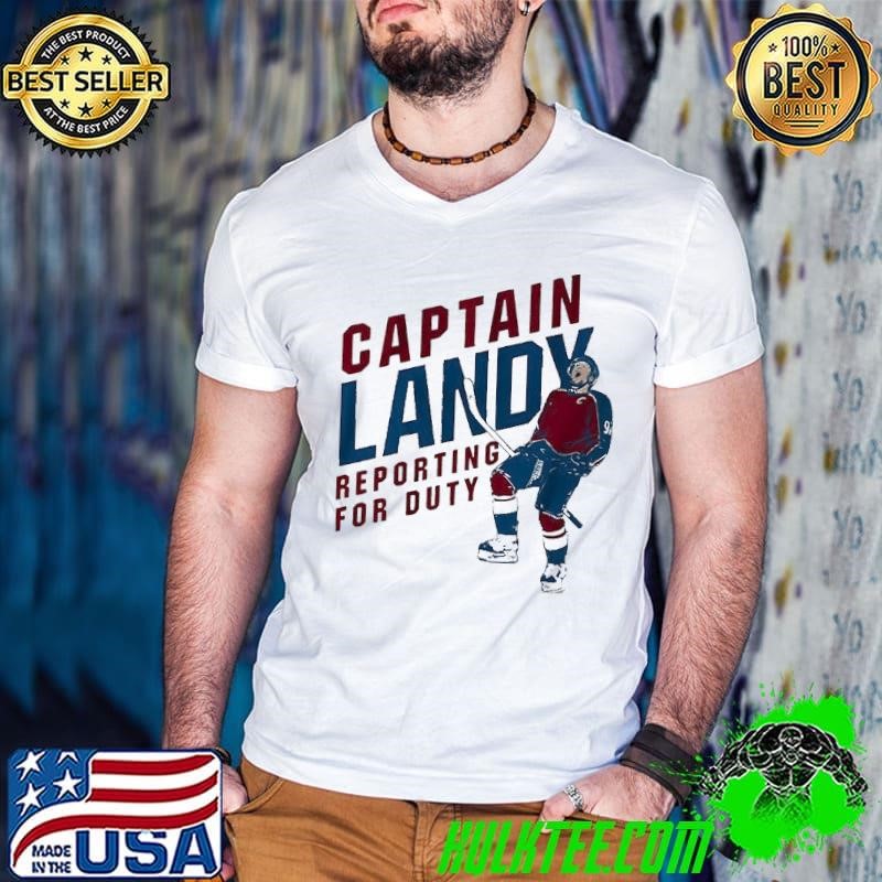 Gabriel Landeskog Colorado Avalanche NHL hockey captain landy reporting for duty Guys V Neck