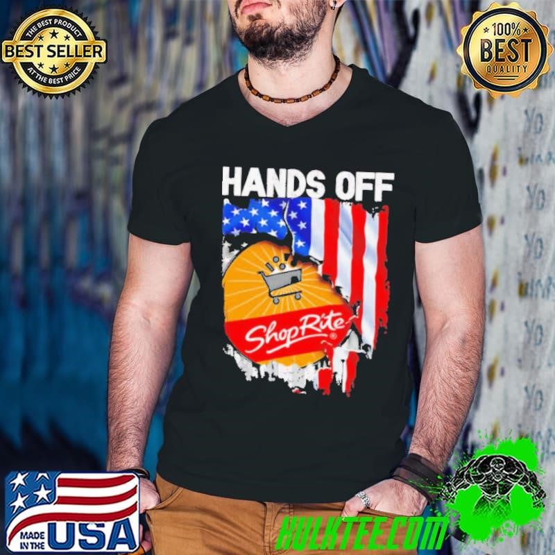 Hands off Shop Rite Logo American flag shirt