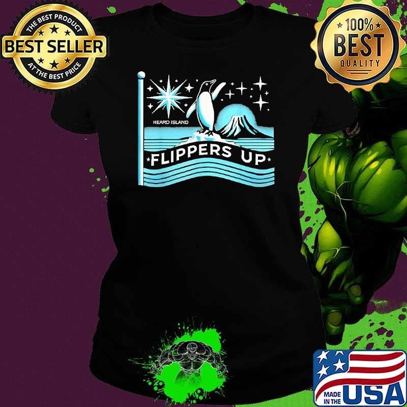 Heard island flippers up penguin shirt