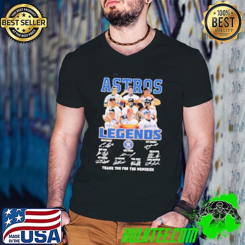 Houston Astros Legends Thank You For The Memories Signatures zhirts Guys V Neck