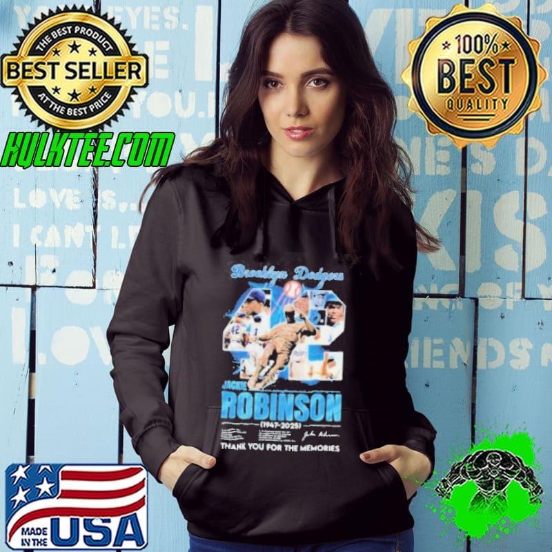 Jackie Robinson 1947 2025 Brooklyn Dodgers Los Angeles Dodgers Thank You For The Memories Signatures shirts