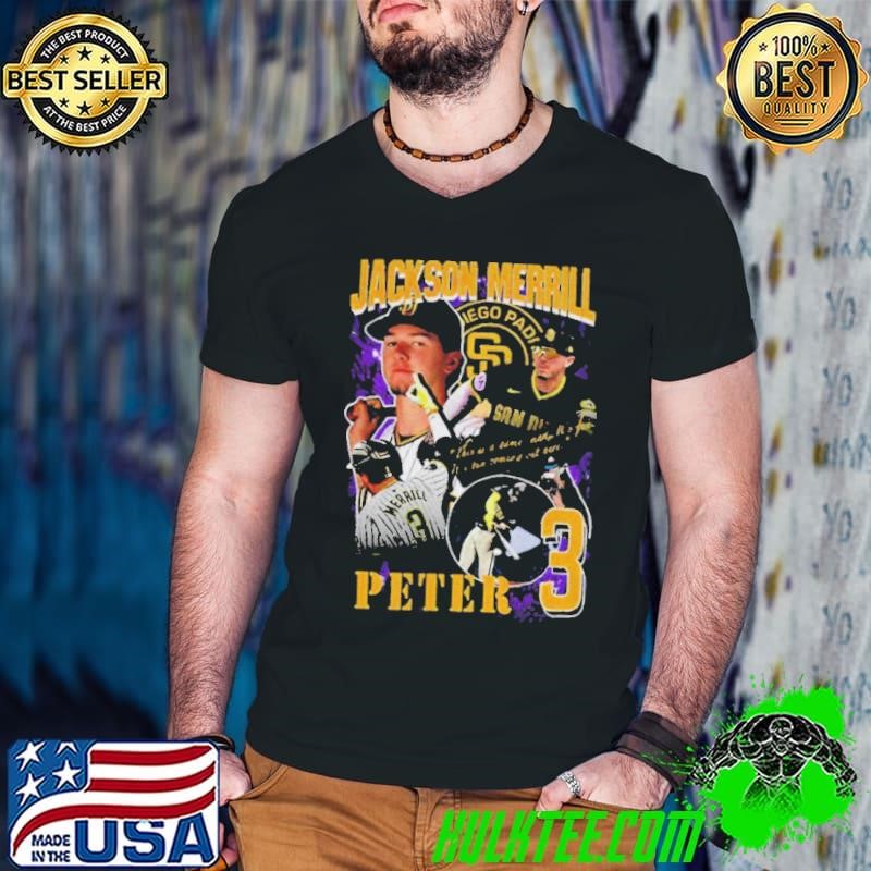 Jackson Merrill Rap San Diego Padres Vintage Baseball Graphic Guys V Neck