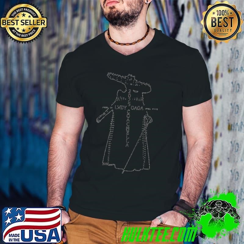 Lady Gaga Silhouette Festival 2025 Guys V Neck