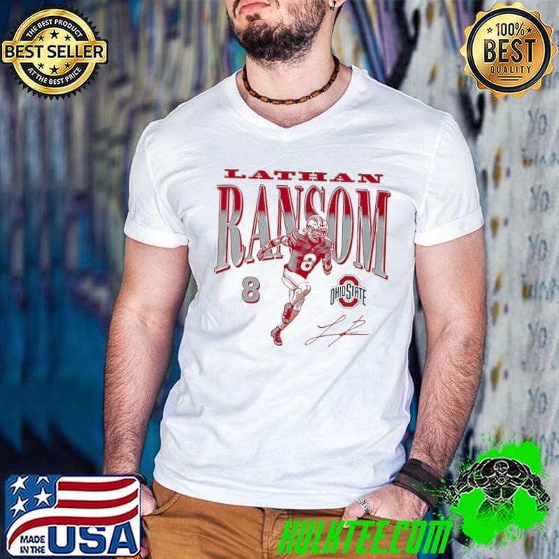 Lathan Ransom Ohio State cartoon Guys V Neck
