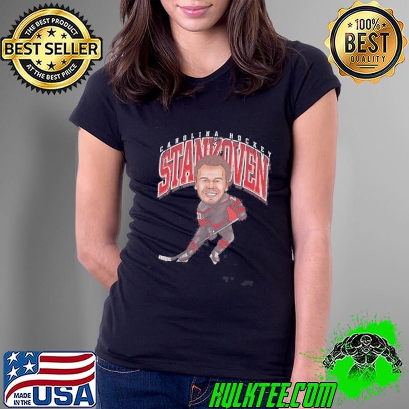 Logan Stankoven Carolina Hurricanes NHL Hockey Cartoon Vintage Ladies Tee
